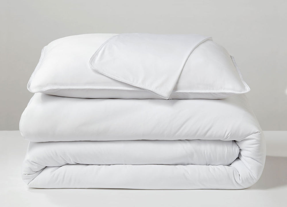 Bright White Duvet Cover folded stack #choose-your-color_bright-white