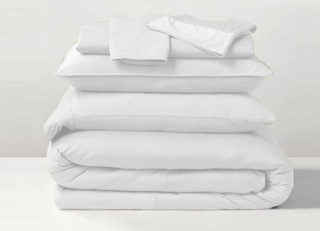 Studio Tech Bedding in Bright White in room environment#choose-your-color_bright-white