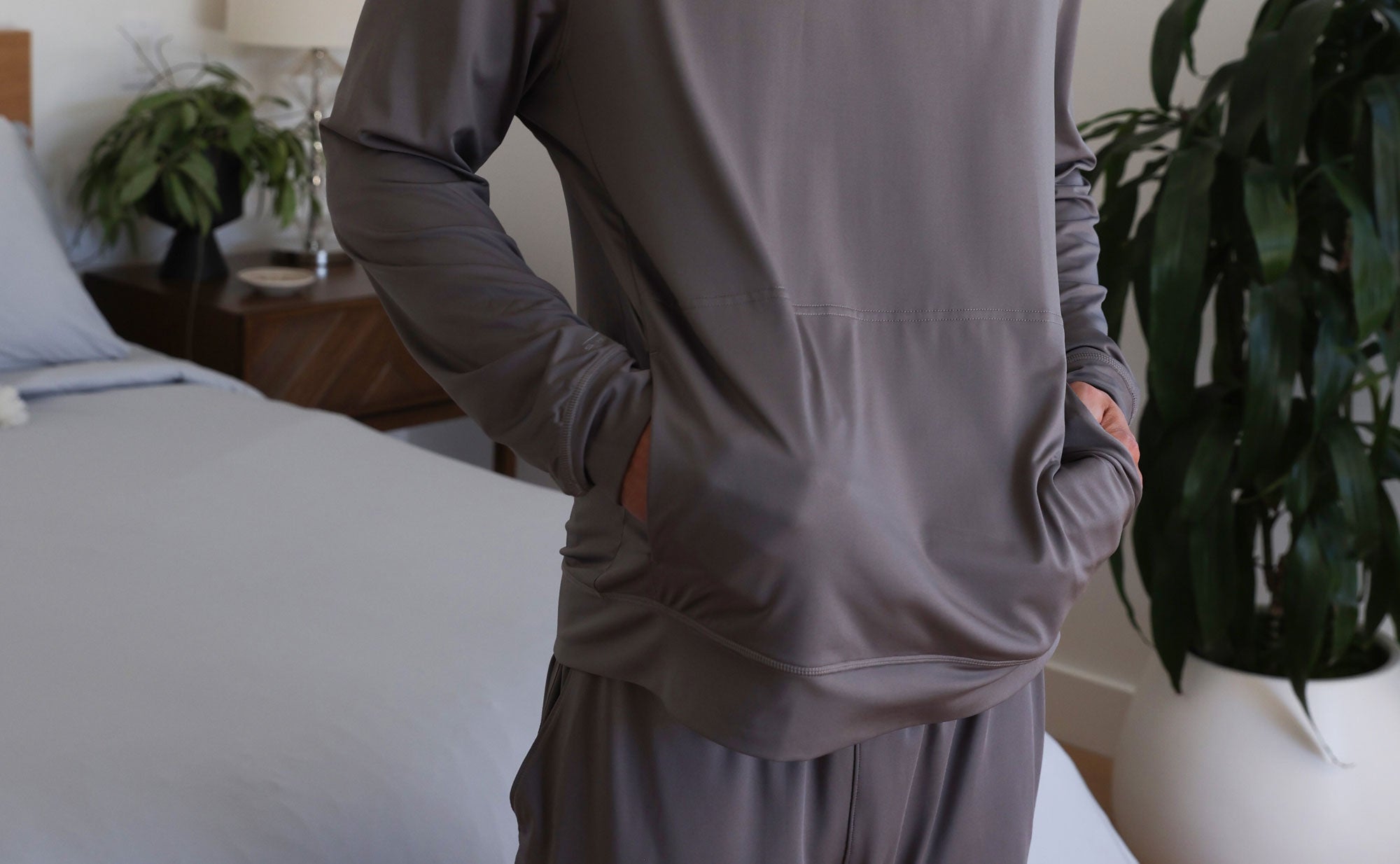 Men's Hoodie with man putting his hands in the front pocket.