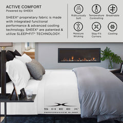 Active Comfort Sheet Set infographic.
#choose-your-color_parchment