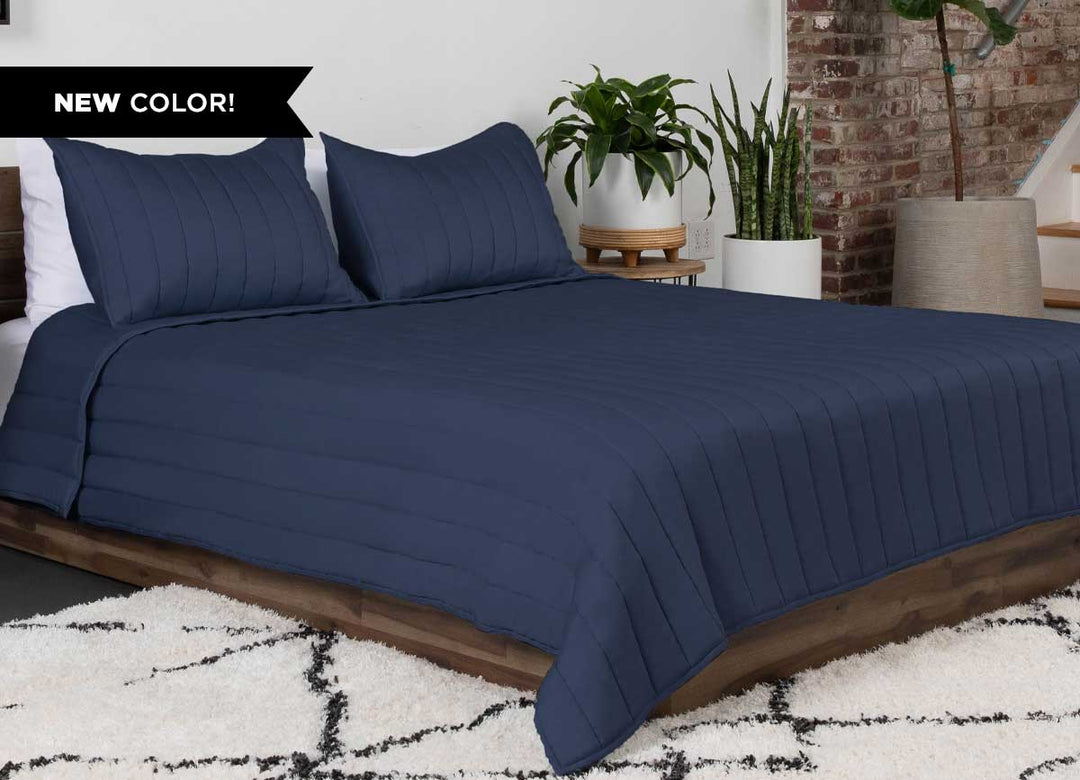 Arctic Coverlet Lifestyle with Bed #choose-your-color_denim