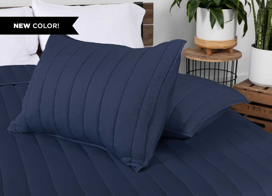 Arctic Coverlet Lifestyle with Bed #choose-your-color_denim