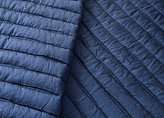 Arctic Quilt Set in denim detail shot to show stitching on quilt. #choose-your-color_denim