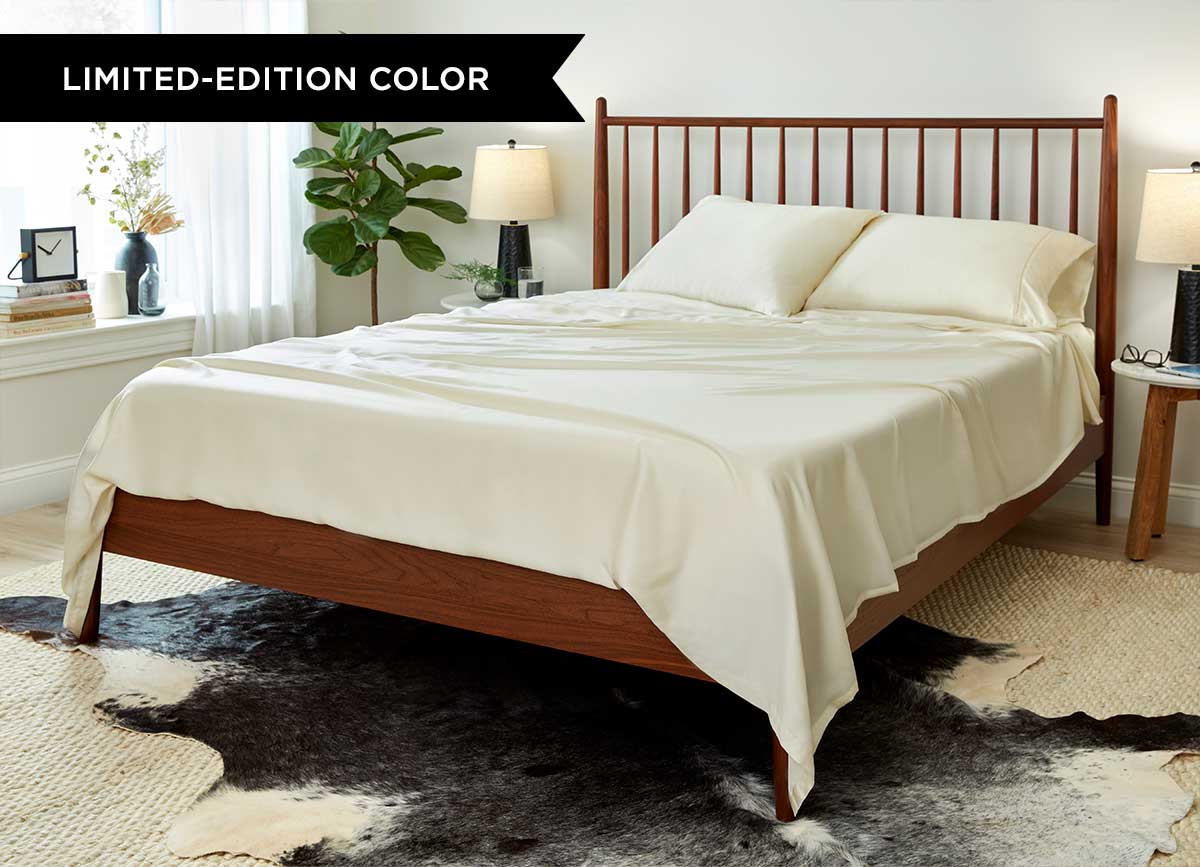 Lifestyle of ARCTIC AIRE•MAX Sheet Set shown in Morning Ivory #choose-your-color_morning-ivory