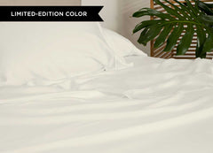 Detail image of ARCTIC AIRE•MAX Sheet Set shown in Morning Ivory #choose-your-color_morning-ivory