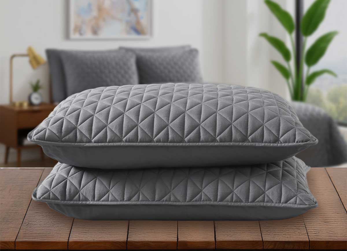 Arctic Diamond Shams in Charcoal. #choose-your-color_charcoal