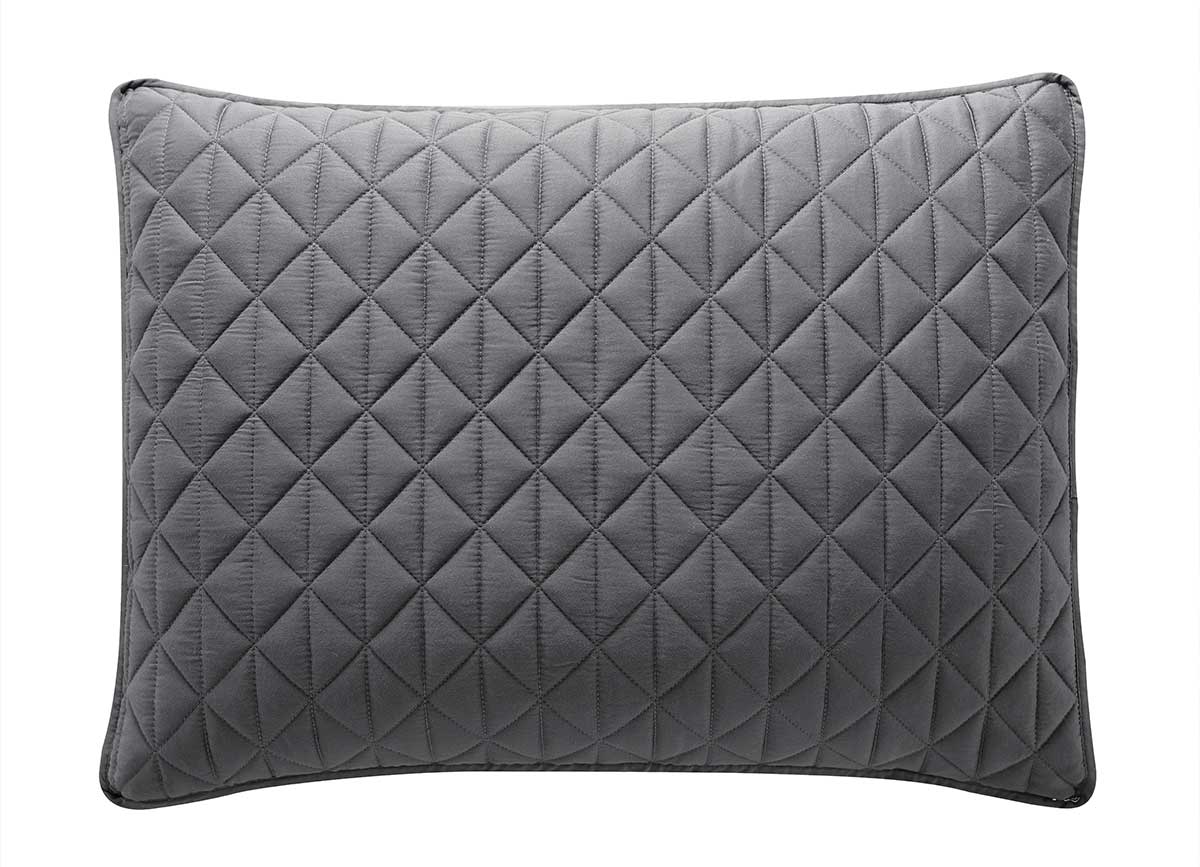 Arctic Diamond Shams in Charcoal. #choose-your-color_charcoal