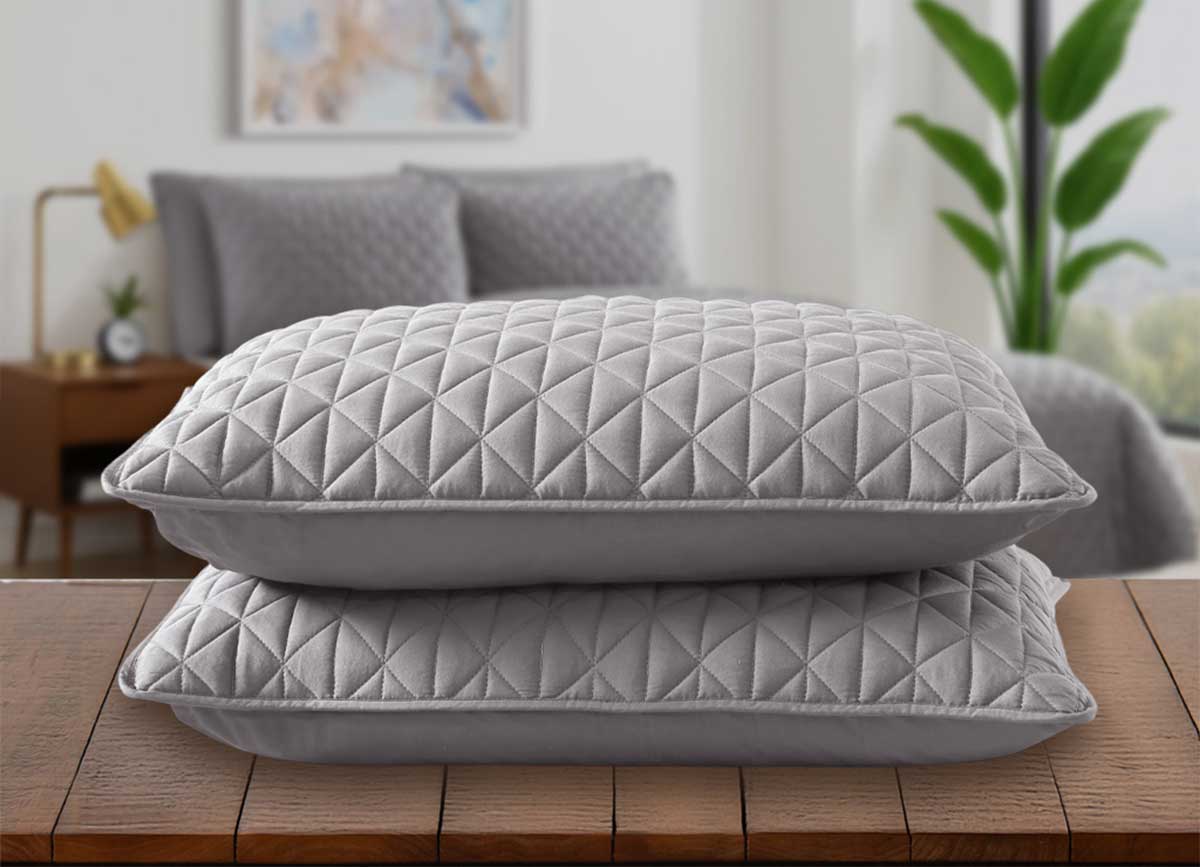 Arctic Diamond Shams shown in Silver. #choose-your-color_silver