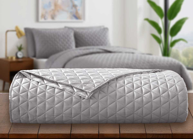 Arctic Diamond Coverlet shown in Silver #choose-your-color_silver