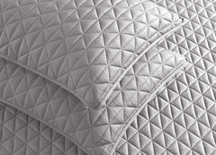 Arctic Diamond Coverlet and Shams shown in Silver. #choose-your-color_silver