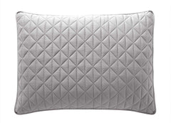 Arctic Diamond Coverlet Sham shown in Silver on white background. #choose-your-color_silver