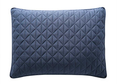 Arctic Diamond Coverlet Sham shown in Navy on white background. #choose-your-color_navy