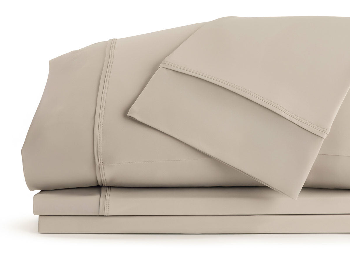 Nightfall Sheet Sets shown in stack #choose-your-color_sand-dune