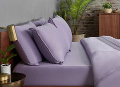 Lavender Duvet Cover on bed in room #choose-your-color_lavender