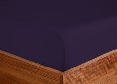 Original Performance Fitted Sheet on bed in Royal Plum