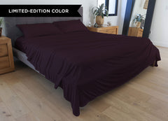 Original Performance Sheet Set Lifestyle Image Shown in Winterberry #choose-your-color_winterberry