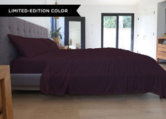 Original Performance Sheet Set Lifestyle Image Shown in Winterberry #choose-your-color_winterberry