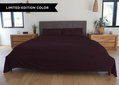Original Performance Sheet Set Lifestyle Image Shown in Winterberry #choose-your-color_winterberry