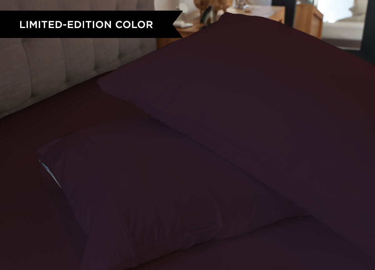 Original Performance Sheet Set Lifestyle Image Shown in Winterberry #choose-your-color_winterberry