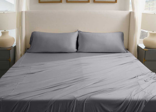 Active Comfort Sheet Set shown on bed #choose-your-color_pewter