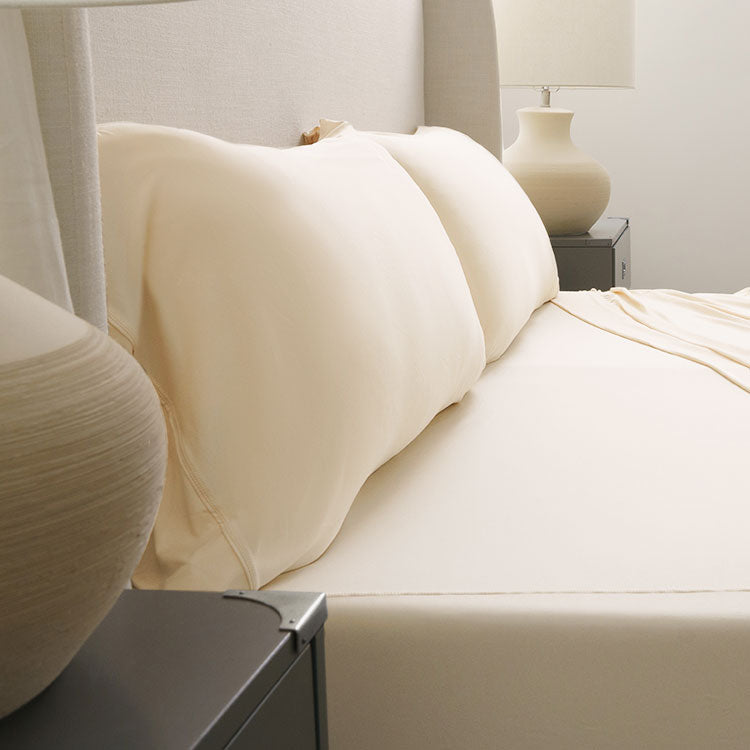 Active Comfort Pillowcases shown in Parchment #choose-your-color_parchment
