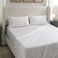 Active Comfort Sheet Set shown on bed #choose-your-color_bright-white