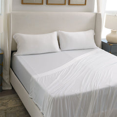 Active Comfort Sheet Set shown on bed #choose-your-color_bright-white
