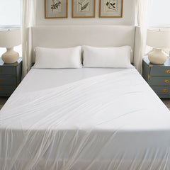 Active Comfort Sheet Set shown on bed #choose-your-color_bright-white