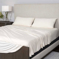 Active Comfort Sheet Set shown on bed #choose-your-color_parchment