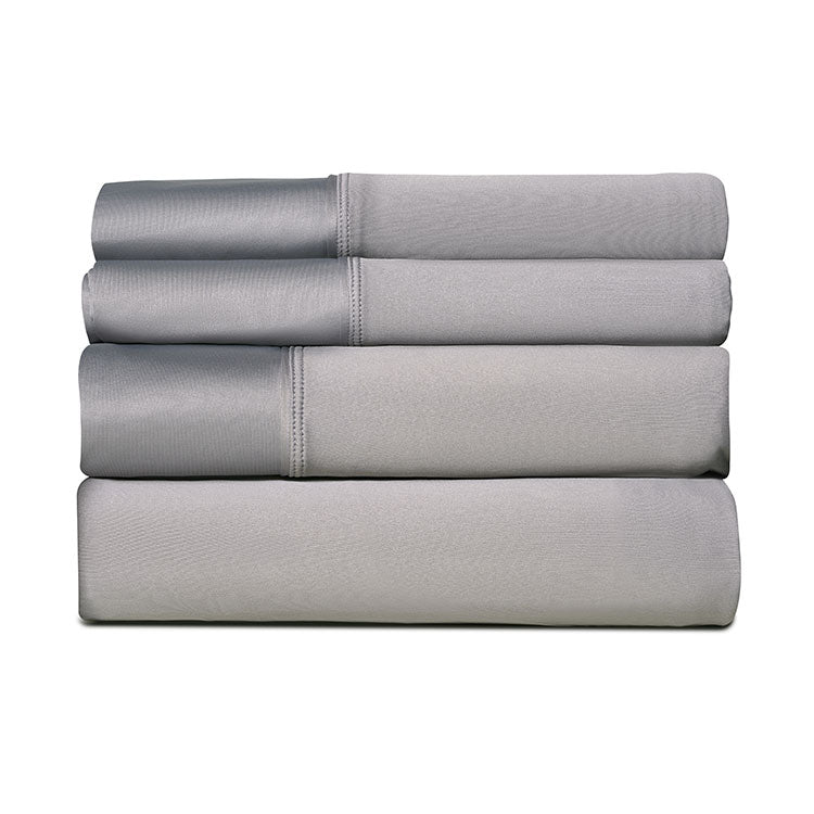 Active Comfort Sheet Set shown in stack #choose-your-color_pewter