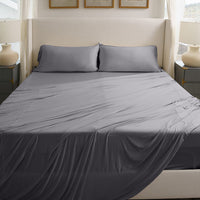 Active Comfort Sheet Set shown on bed #choose-your-color_pewter