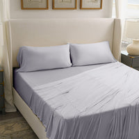 Active Comfort Sheet Set shown on bed #choose-your-color_silver-cloud