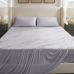 Active Comfort Sheet Set shown on bed #choose-your-color_silver-cloud