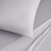 Active Comfort Sheet Set shown on bed #choose-your-color_silver-cloud