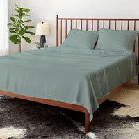 Lifestyle of ARCTIC AIRE•MAX Sheet Set shown in Aloe #choose-your-color_aloe