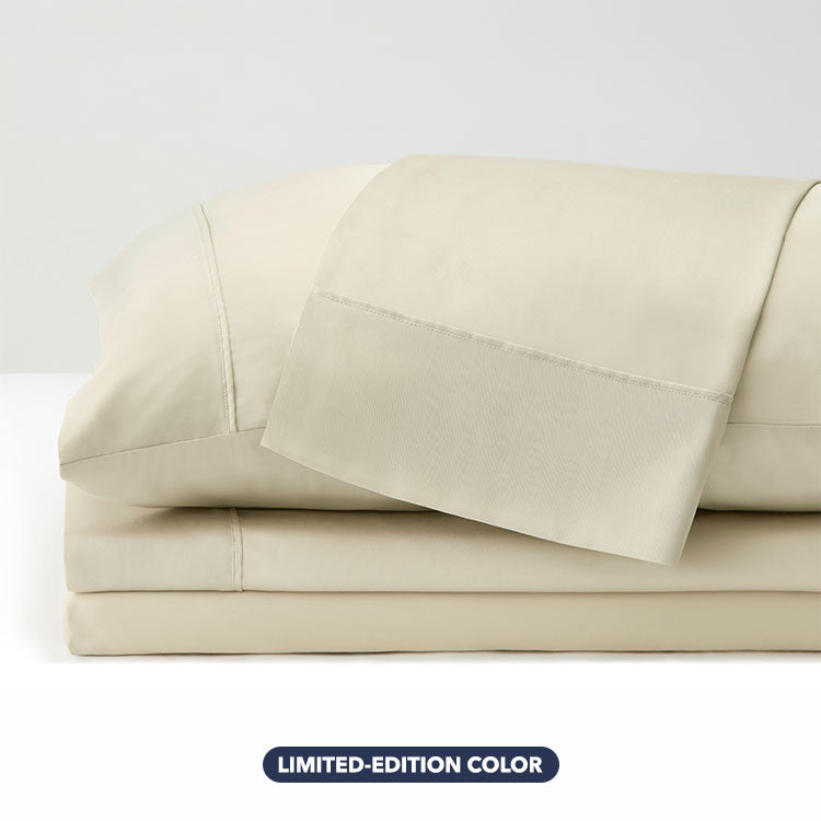 Lifestyle of ARCTIC AIRE•MAX Sheet Set shown in Morning Ivory #choose-your-morning_ivory