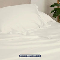 Lifestyle of ARCTIC AIRE•MAX Sheet Set shown in Morning Ivory #choose-your-color-morning_ivory