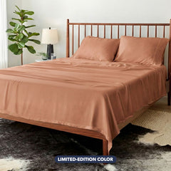 Lifestyle of ARCTIC AIRE•MAX Sheet Set shown in Sunlit Sienna #choose-your-sunlit-sienna