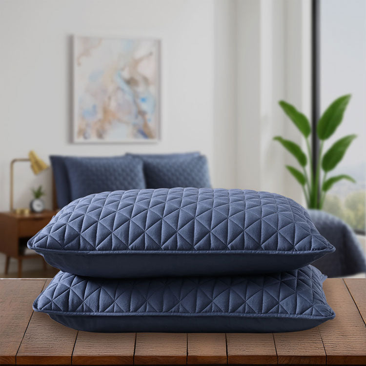 Arctic Diamond Shams shown in Navy. #choose-your-color_navy