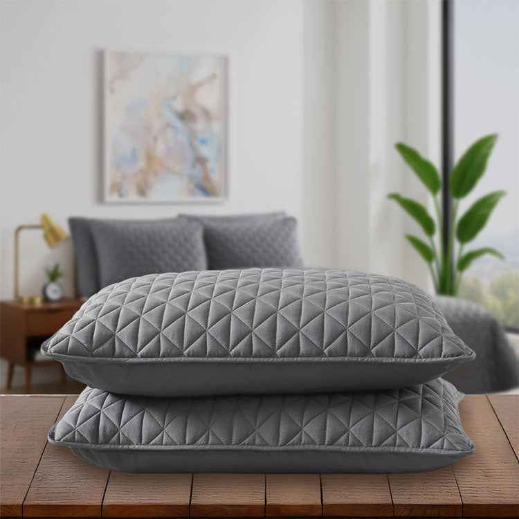 Arctic Diamond Shams in Charcoal. #choose-your-color_charcoal