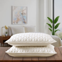 Arctic Diamond Shams in Ivory. #choose-your-color_ivory