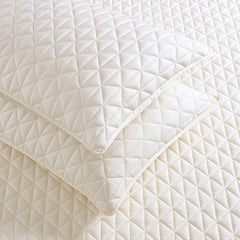 Arctic Diamond Coverlet and Shams in Ivory. #choose-your-color_ivory