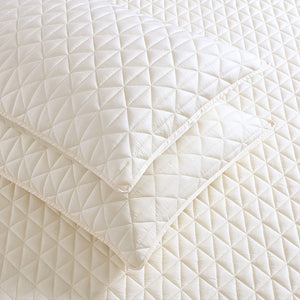 Arctic Diamond Coverlet and Shams in Ivory. #choose-your-color_ivory