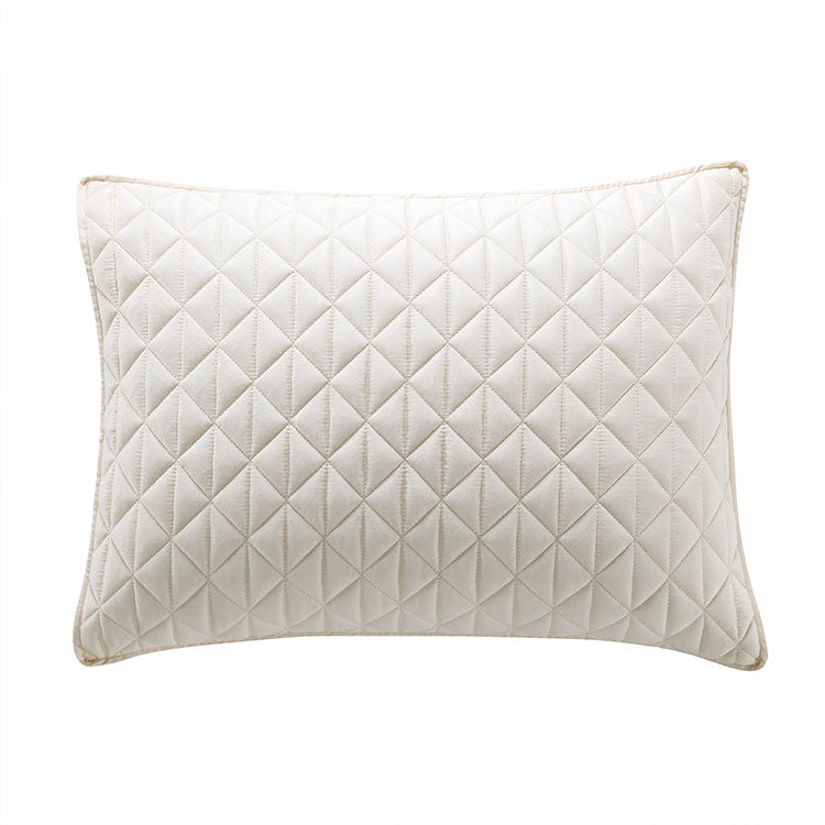 Arctic Diamond Shams in Ivory. #choose-your-color_ivory