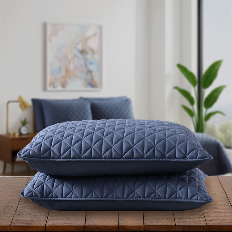 Arctic Diamond Shams shown in Navy. #choose-your-color_navy