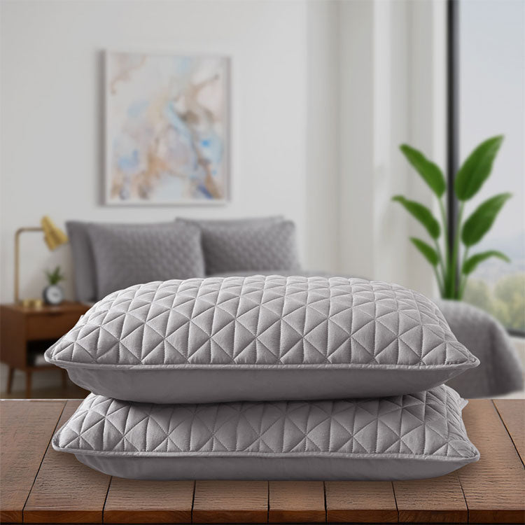 Arctic Diamond Shams shown in Silver. #choose-your-color_silver