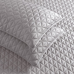Arctic Diamond Coverlet and Shams shown in Silver. #choose-your-color_silver