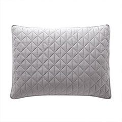 Arctic Diamond Coverlet Sham shown in Silver on white background. #choose-your-color_silver