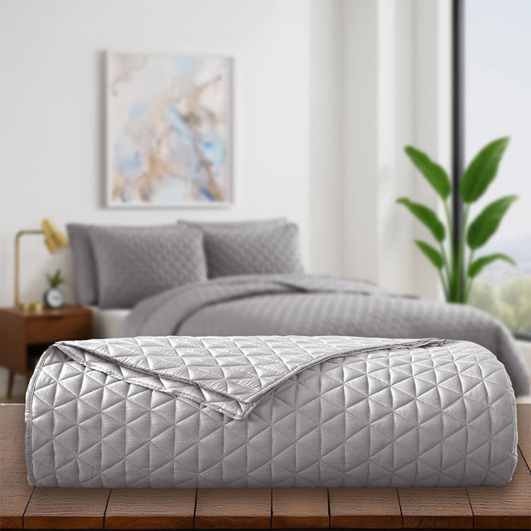 Arctic Diamond Coverlet shown in Silver #choose-your-color_silver