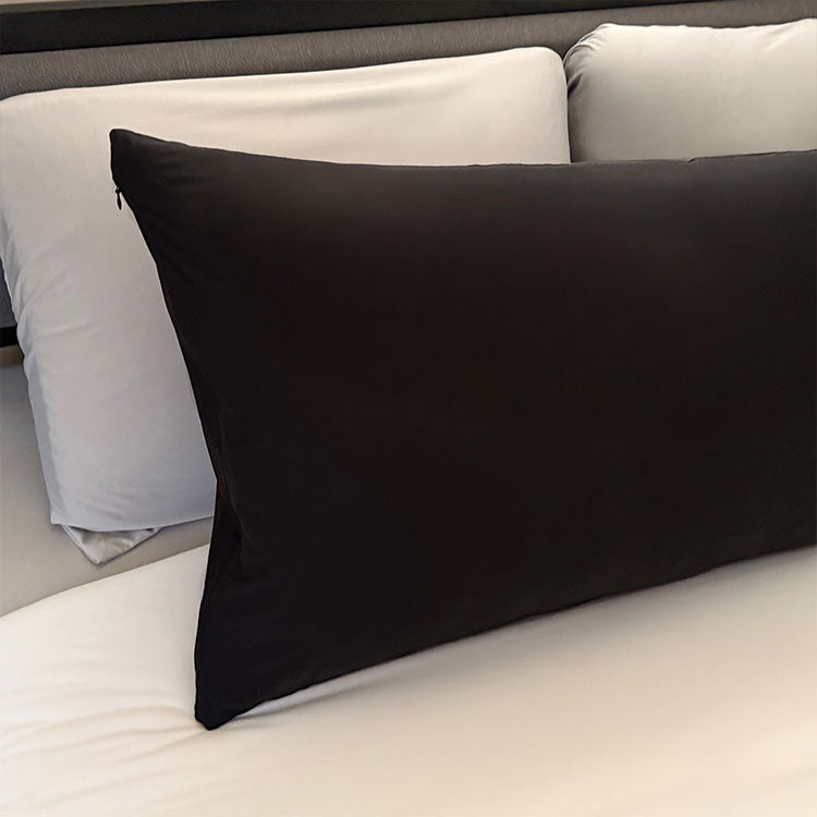 Body Pillow Pillowcase shown in Black Eclipse #choose_your_color_black-eclipse